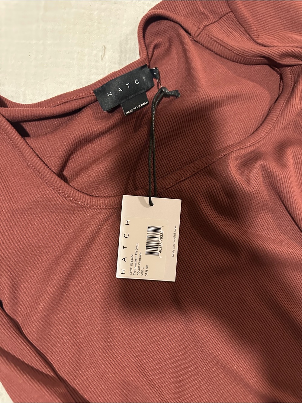 HATCH Maternity Ribbed Scoop Neck Dress